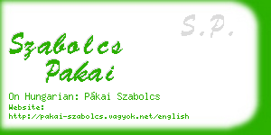 szabolcs pakai business card