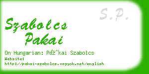 szabolcs pakai business card